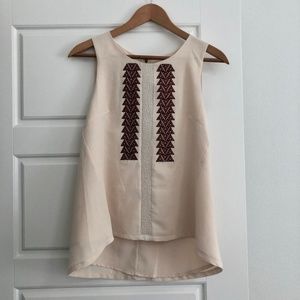 Sugarlips Hi-lo Top with Geo Embroidery